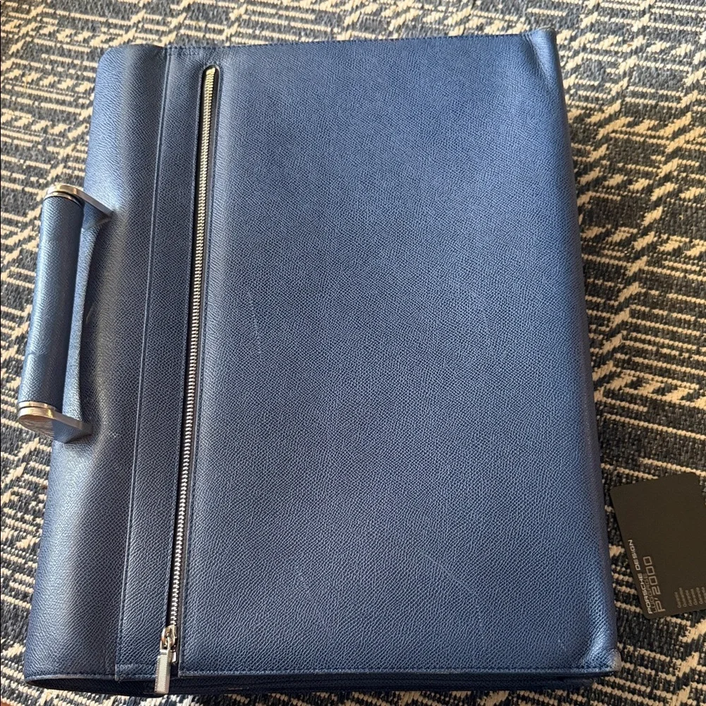 Porsche French Classic P’2000 Leather Briefcase Blue
